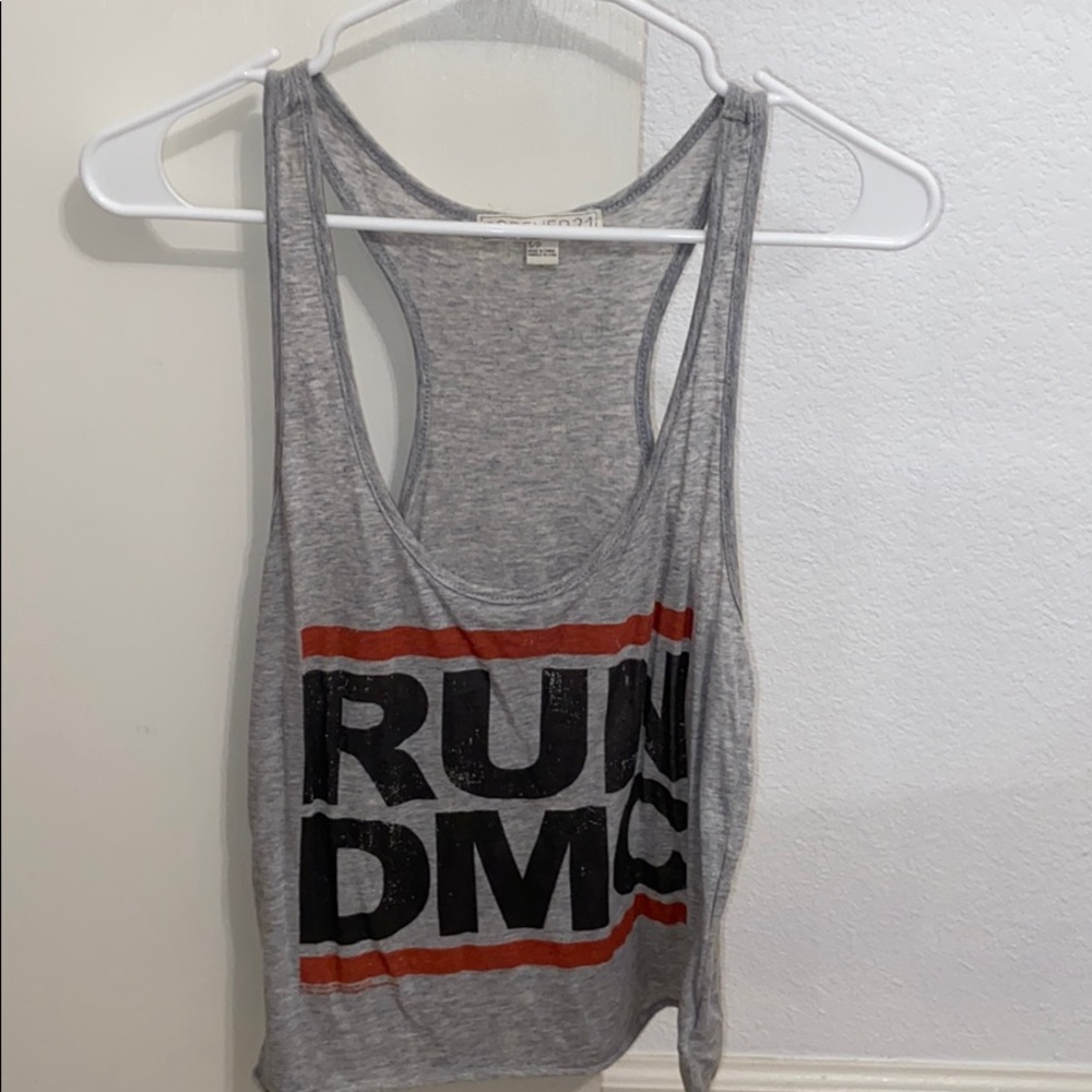 run dmc gray tank top